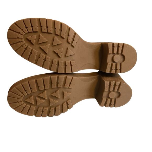 Bullboxer B-52 Beige Luge Sole Ankle Booties Women's 9M Chunky Heel Side Zip - Picture 11 of 11